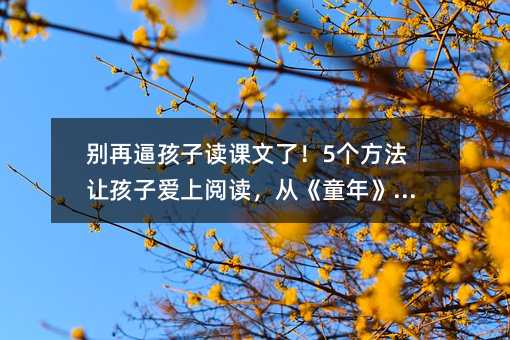 別再逼孩子讀課文了!5個方法讓孩子愛上閱讀,從《童年》開始