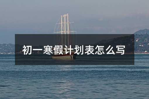 初一寒假計劃表怎么寫