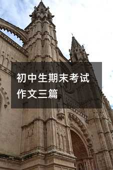 初中生期末考試作文三篇