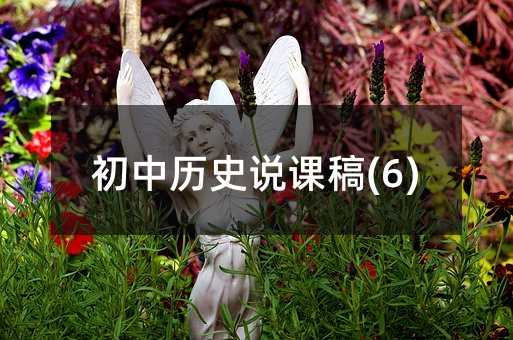 初中歷史說課稿(6)
