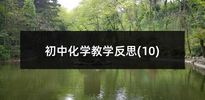 初中化學教學反思(10)