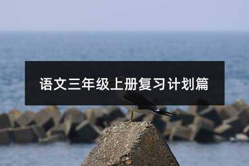 語文三年級上冊復習計劃篇
