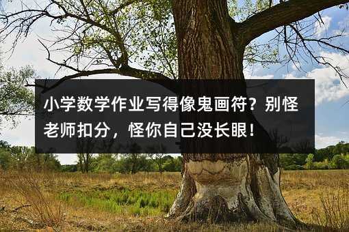 小學數學作業寫得像鬼畫符?別怪老師扣分,怪你自己沒長眼!