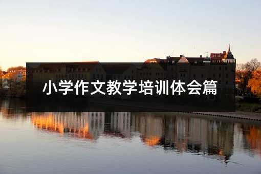 小學(xué)作文教學(xué)培訓(xùn)體會(huì)篇