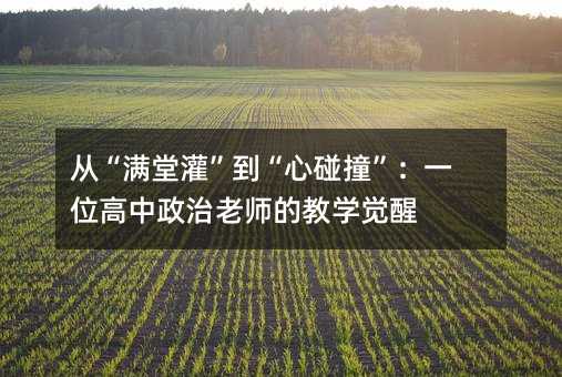 從“滿堂灌”到“心碰撞”:一位高中政治老師的教學(xué)覺醒