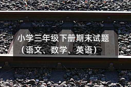 小學三年級下冊期末試題(語文、數學、英語)