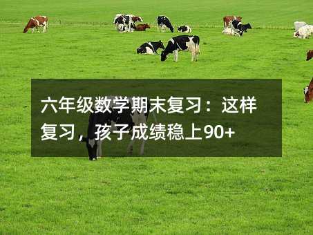 六年級數學期末復習:這樣復習,孩子成績穩上90+!
