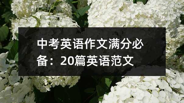 中考英語作文滿分必備:20篇英語范文