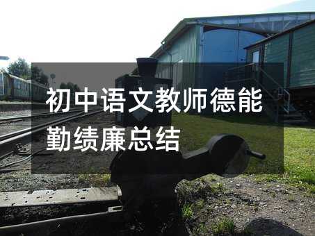 初中語文教師德能勤績廉總結(jié)