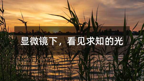 顯微鏡下,看見求知的光