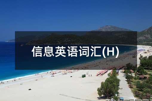 信息英語詞匯(H)