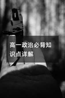 高一政治必背知識點詳解