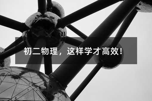 初二物理,這樣學才高效!