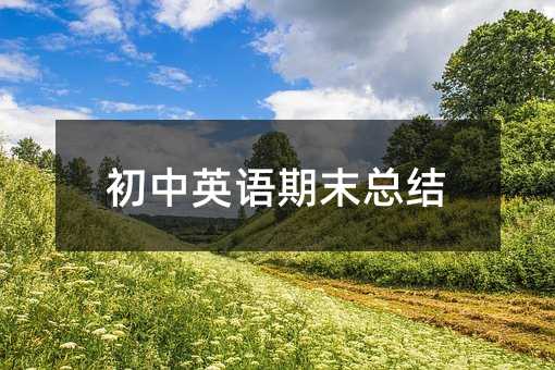 初中英語期末總結