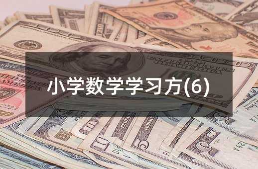 小學數學學習方(6)