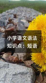 小學語文語法知識點:短語