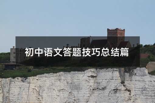 初中語文答題技巧總結(jié)篇