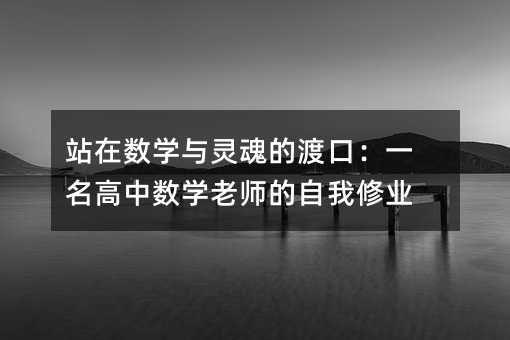 站在數(shù)學與靈魂的渡口:一名高中數(shù)學老師的自我修業(yè)