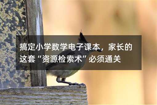 搞定小學數學電子課本,家長的這套“資源檢索術”必須通關